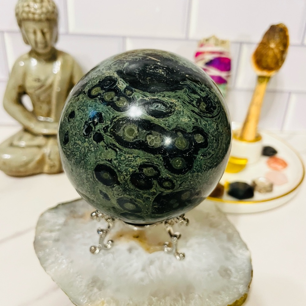 Peace✨Grounding - Large Kambaba Jasper Green  Sphere -